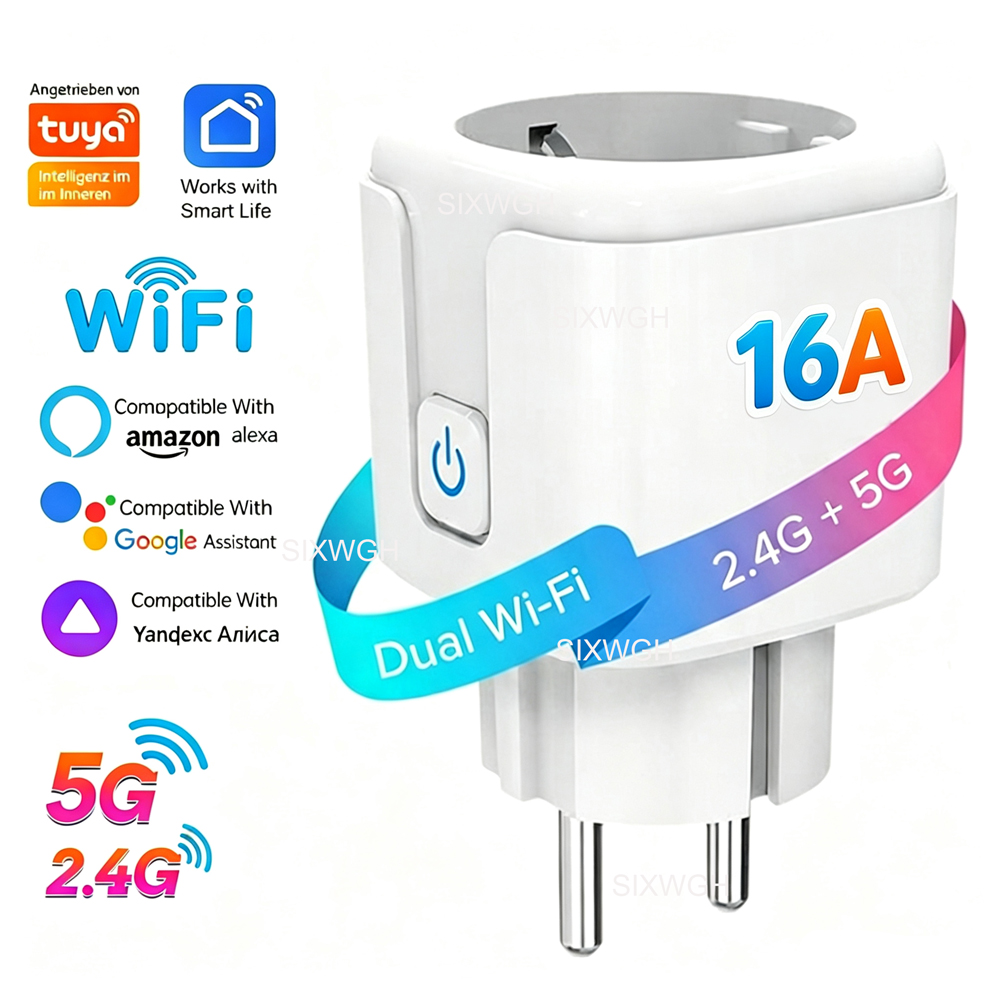 Timer Dual Outlet - Prise intelligente Tuya WiFi double bande