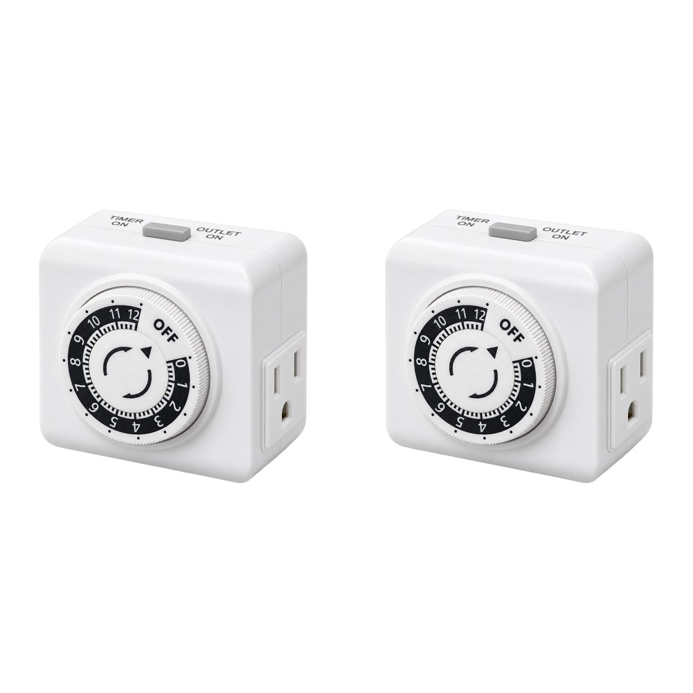 Lot de 2 prises de courant ave - Timer Dual Outlet avis et prix